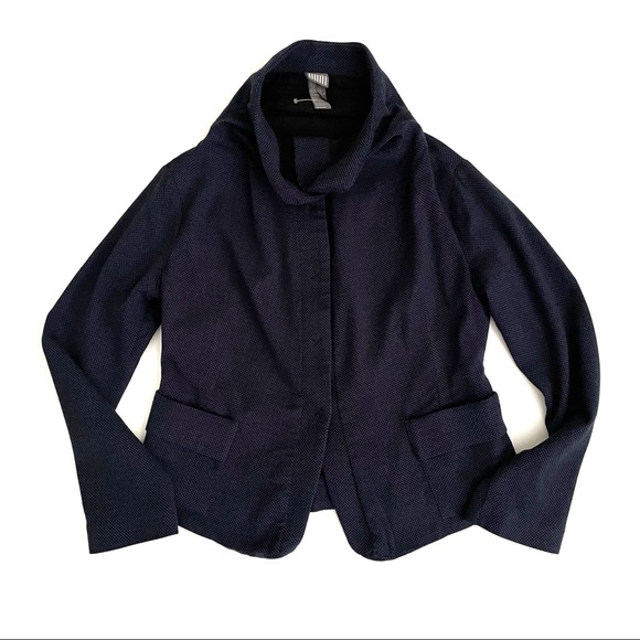 Lilith Jackets & Blazers - Lilith Navy Wool Blend Snap Front Jacket Blazer L